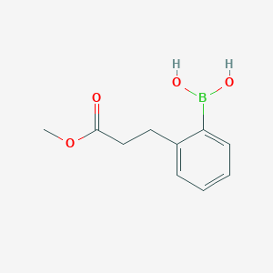 (2-(3-Methoxy-3-oxopropyl)phenyl)boronic acid chemical structure (CAS 1001108-72-0)