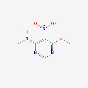 6-Methoxy-N-methyl-5-nitropyrimidin-4-amine chemical structure (CAS 100114-07-6)