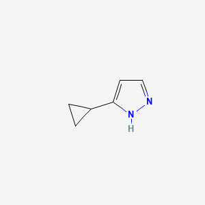 3-Cyclopropyl-1H-pyrazole chemical structure (CAS 100114-57-6)