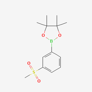4,4,5,5-Tetramethyl-2-(3-(methylsulfonyl)phenyl)-1,3,2-dioxaborolane chemical structure (CAS 1001185-88-1)