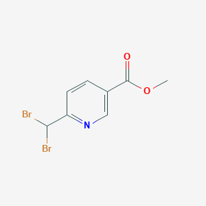 Methyl 6-(dibromomethyl)nicotinate chemical structure (CAS 1001200-43-6)