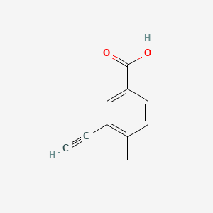3-Ethynyl-4-methylbenzoic acid chemical structure (CAS 1001203-03-7)