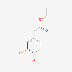 Ethyl 2-(3-bromo-4-methoxyphenyl)acetate chemical structure (CAS 100125-96-0)