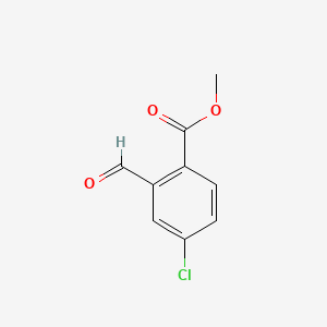 Methyl 4-chloro-2-formylbenzoate chemical structure (CAS 1001336-16-8)