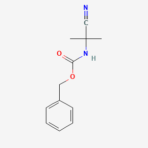 Benzyl (2-cyanopropan-2-yl)carbamate chemical structure (CAS 100134-82-5)