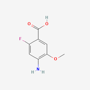 4-Amino-2-fluoro-5-methoxybenzoic acid chemical structure (CAS 1001346-91-3)
