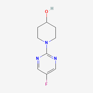 1-(5-Fluoropyrimidin-2-yl)piperidin-4-ol chemical structure (CAS 1001397-31-4)