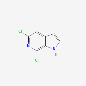 5,7-Dichloro-1H-pyrrolo[2,3-c]pyridine chemical structure (CAS 1001412-41-4)