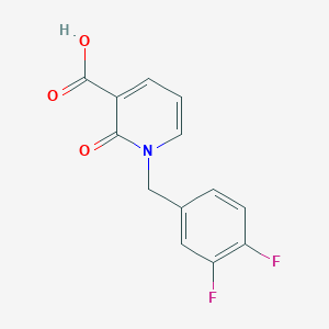 1-(3,4-Difluorobenzyl)-2-oxo-1,2-dihydropyridine-3-carboxylic acid chemical structure (CAS 1001413-01-9)