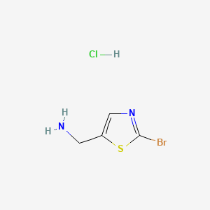 (2-Bromothiazol-5-yl)methanamine hydrochloride chemical structure (CAS 1001413-46-2)
