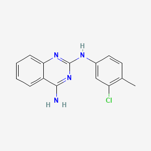 N2-(3-Chloro-4-methylphenyl)quinazoline-2,4-diamine chemical structure (CAS 1001625-82-6)