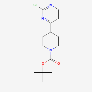 tert-Butyl 4-(2-chloropyrimidin-4-yl)piperidine-1-carboxylate chemical structure (CAS 1001754-82-0)