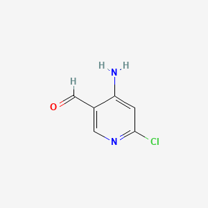 4-Amino-6-chloronicotinaldehyde chemical structure (CAS 1001756-21-3)