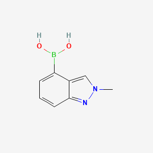 (2-Methyl-2H-indazol-4-yl)boronic acid chemical structure (CAS 1001907-56-7)