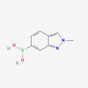 (2-Methyl-2H-indazol-6-yl)boronic acid chemical structure (CAS 1001907-57-8)