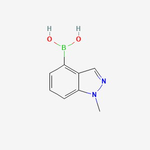(1-Methyl-1H-indazol-4-yl)boronic acid chemical structure (CAS 1001907-60-3)