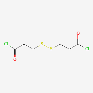 3,3'-Disulfanediyldipropionyl chloride chemical structure (CAS 1002-18-2)