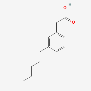 2-(3-Pentylphenyl)acetic acid chemical structure (CAS 1002101-19-0)