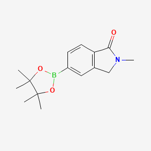 2-Methyl-5-(4,4,5,5-tetramethyl-1,3,2-dioxaborolan-2-yl)isoindolin-1-one chemical structure (CAS 1002309-19-4)