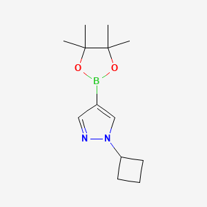 1-Cyclobutyl-4-(4,4,5,5-tetramethyl-1,3,2-dioxaborolan-2-yl)-1H-pyrazole chemical structure (CAS 1002309-48-9)