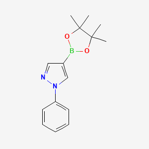 1-Phenyl-4-(4,4,5,5-tetramethyl-1,3,2-dioxaborolan-2-yl)-1H-pyrazole chemical structure (CAS 1002334-12-4)