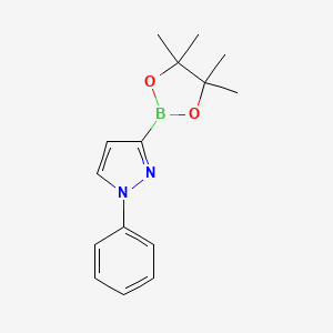 1-Phenyl-3-(4,4,5,5-tetramethyl-1,3,2-dioxaborolan-2-yl)-1H-pyrazole chemical structure (CAS 1002334-13-5)