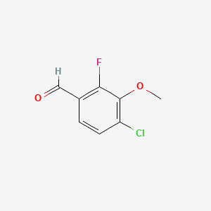 4-Chloro-2-fluoro-3-methoxybenzaldehyde chemical structure (CAS 1002344-97-9)