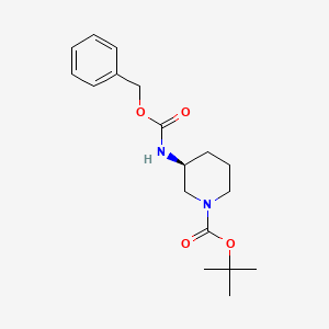 (S)-tert-Butyl 3-(((benzyloxy)carbonyl)amino)piperidine-1-carboxylate chemical structure (CAS 1002360-09-9)