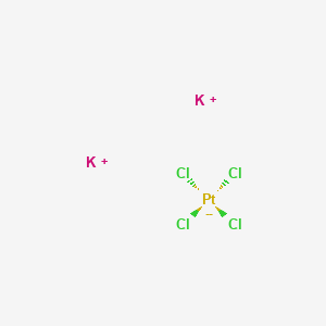 Potassium tetrachloroplatinate(II) chemical structure (CAS 10025-99-7)