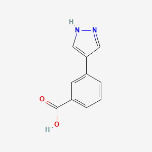 3-(1H-Pyrazol-4-yl)benzoic acid chemical structure (CAS 1002535-21-8)