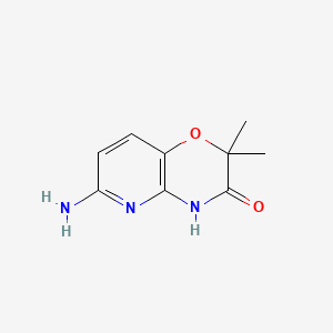 6-Amino-2,2-dimethyl-2H-pyrido[3,2-b][1,4]oxazin-3(4H)-one chemical structure (CAS 1002726-62-6)