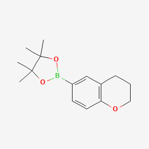 2-(Chroman-6-yl)-4,4,5,5-tetramethyl-1,3,2-dioxaborolane chemical structure (CAS 1002727-88-9)