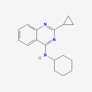 N-Cyclohexyl-2-cyclopropylquinazolin-4-amine chemical structure (CAS 1002801-51-5)