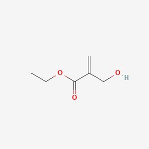 Ethyl 2-(hydroxymethyl)acrylate chemical structure (CAS 10029-04-6)