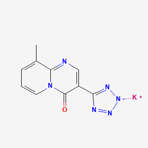 Potassium 5-(9-methyl-4-oxo-4H-pyrido[1,2-a]pyrimidin-3-yl)tetrazol-2-ide chemical structure (CAS 100299-08-9)