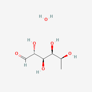 (2R,3R,4S,5S)-2,3,4,5-tetrahydroxyhexanal hydrate chemical structure (CAS 10030-85-0)