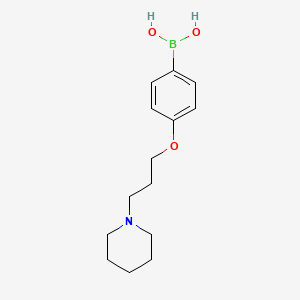 (4-(3-(Piperidin-1-yl)propoxy)phenyl)boronic acid chemical structure (CAS 1003028-39-4)