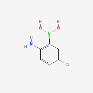 (2-Amino-5-chlorophenyl)boronic acid chemical structure (CAS 1003042-41-8)