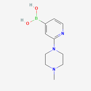 (2-(4-Methylpiperazin-1-yl)pyridin-4-yl)boronic acid chemical structure (CAS 1003043-58-0)