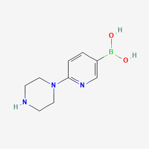 (6-(Piperazin-1-yl)pyridin-3-yl)boronic acid chemical structure (CAS 1003043-67-1)
