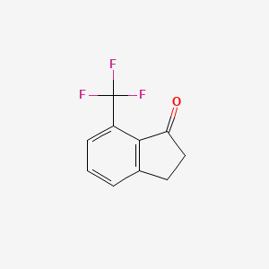 7-(Trifluoromethyl)-2,3-dihydro-1H-inden-1-one chemical structure (CAS 1003048-68-7)