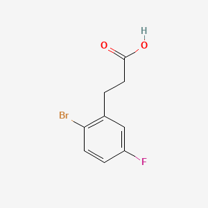 2-Bromo-5-fluorobenzenepropanoic acid chemical structure (CAS 1003048-71-2)
