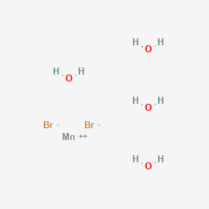 Manganese(II) bromide tetrahydrate chemical structure (CAS 10031-20-6)