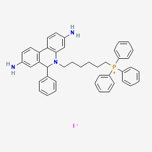 (6-(3,8-Diamino-6-phenylphenanthridin-5(6H)-yl)hexyl)triphenylphosphonium iodide chemical structure (CAS 1003197-00-9)