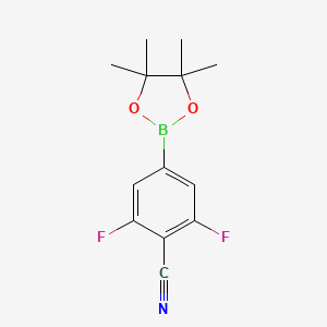 2,6-Difluoro-4-(4,4,5,5-tetramethyl-1,3,2-dioxaborolan-2-yl)benzonitrile chemical structure (CAS 1003298-73-4)