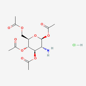 (2S,3R,4R,5S,6R)-6-(Acetoxymethyl)-3-aminotetrahydro-2H-pyran-2,4,5-triyl triacetate hydrochloride chemical structure (CAS 10034-20-5)