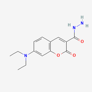 7-(Diethylamino)-2-oxo-2H-chromene-3-carbohydrazide chemical structure (CAS 100343-98-4)
