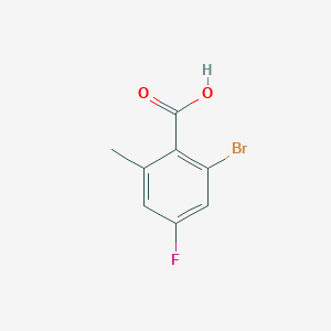 2-Bromo-4-fluoro-6-methylbenzoic acid chemical structure (CAS 1003709-47-4)