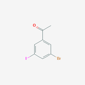 1-(3-Bromo-5-iodophenyl)ethanone chemical structure (CAS 1003712-14-8)