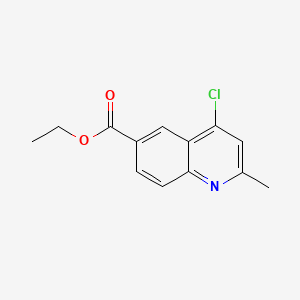 Ethyl 4-chloro-2-methylquinoline-6-carboxylate chemical structure (CAS 100375-87-9)